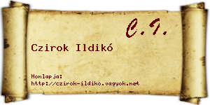 Czirok Ildikó névjegykártya