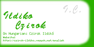 ildiko czirok business card